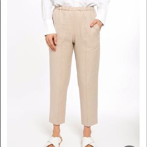NWT Jarbo Linen-Cotton Janice Sewn Crease Pant